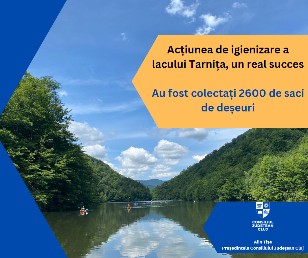 Acțiunea de igienizare a lacului Tarnița, un real succes