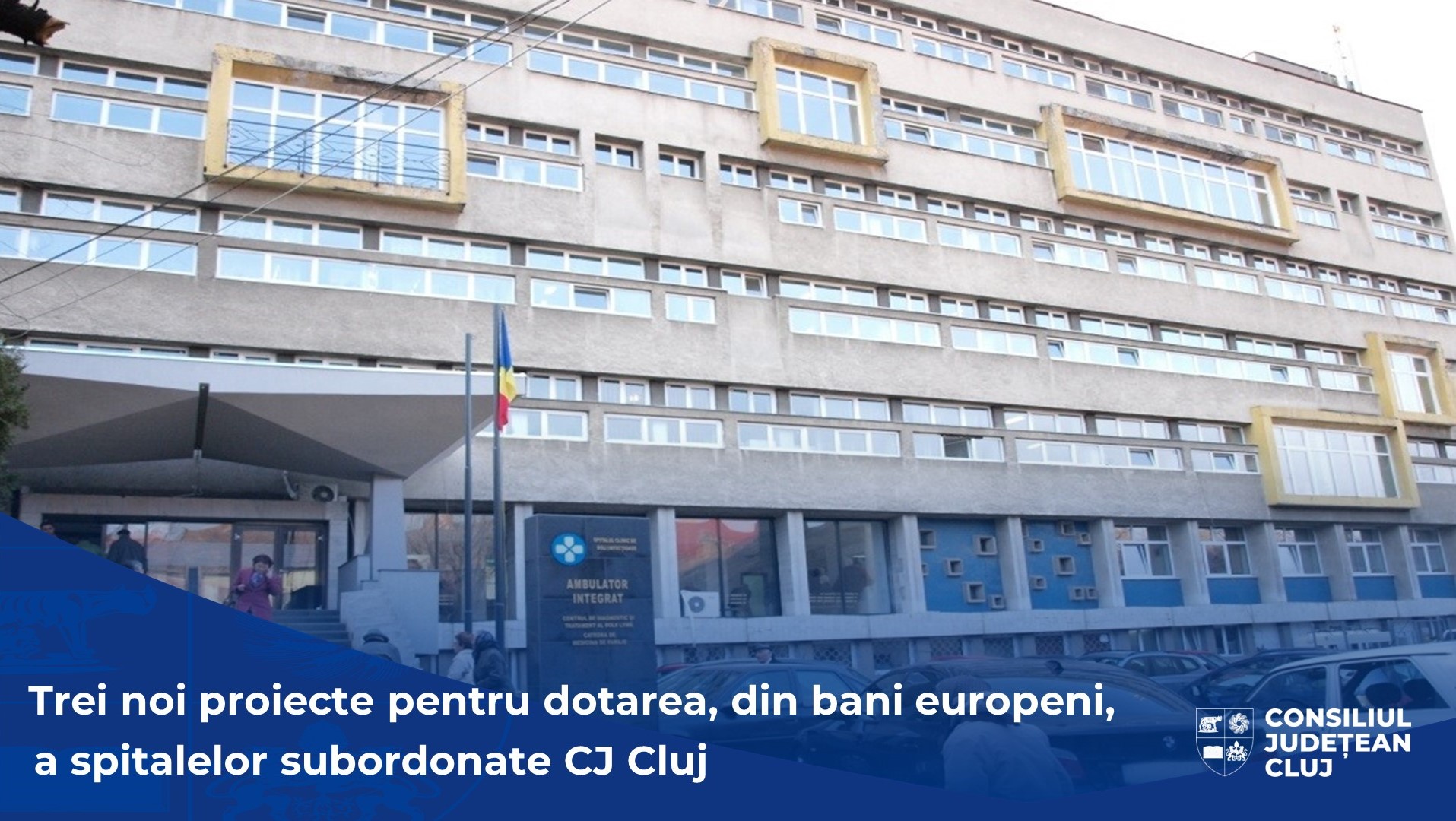 Trei noi proiecte pentru dotarea, din bani europeni, a spitalelor subordonate Consiliului Județean  Valoarea acestora este de peste 57,3 milioane de lei