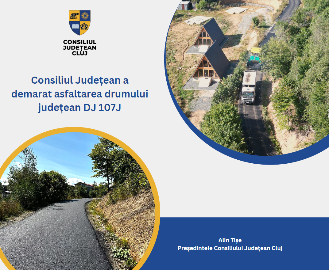 Consiliul Județean a demarat asfaltarea drumului județean DJ 107J