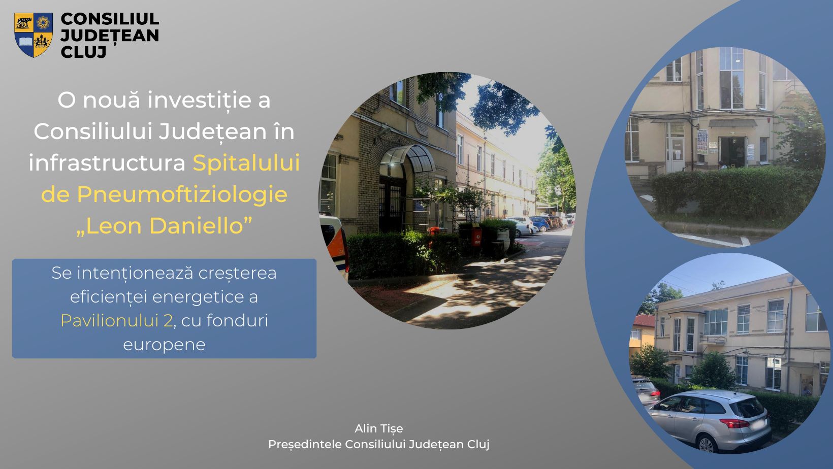 O nouă investiție a Consiliului Județean în infrastructura Spitalului de Pneumoftiziologie „Leon Daniello”