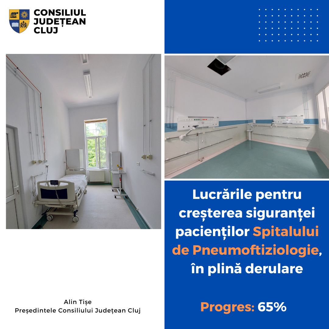 Lucrările pentru creșterea siguranței pacienților Spitalului de Pneumoftiziologie, în plină derulare
