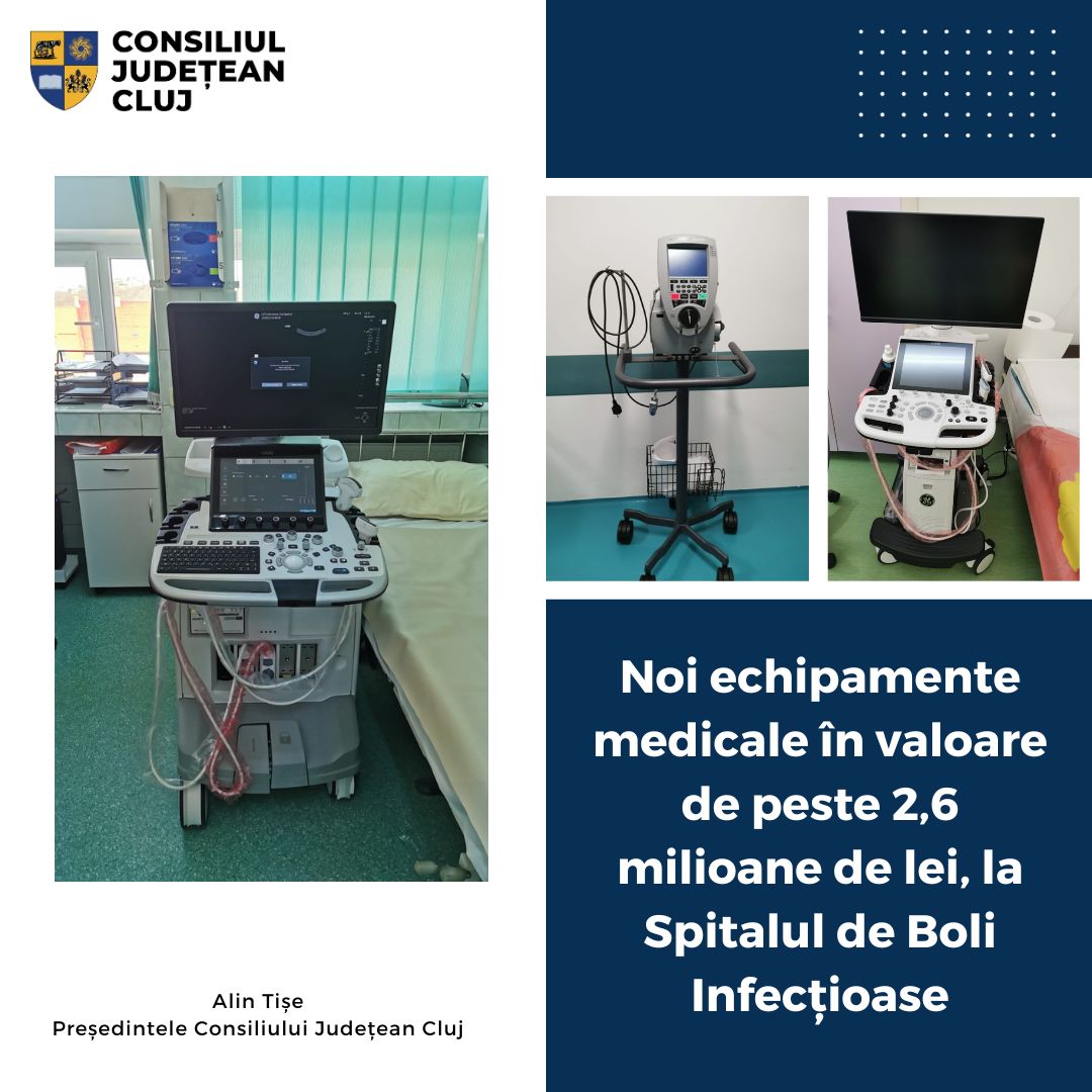Noi echipamente medicale în valoare de peste 2,6 milioane de lei, la Spitalul de Boli Infecțioase
