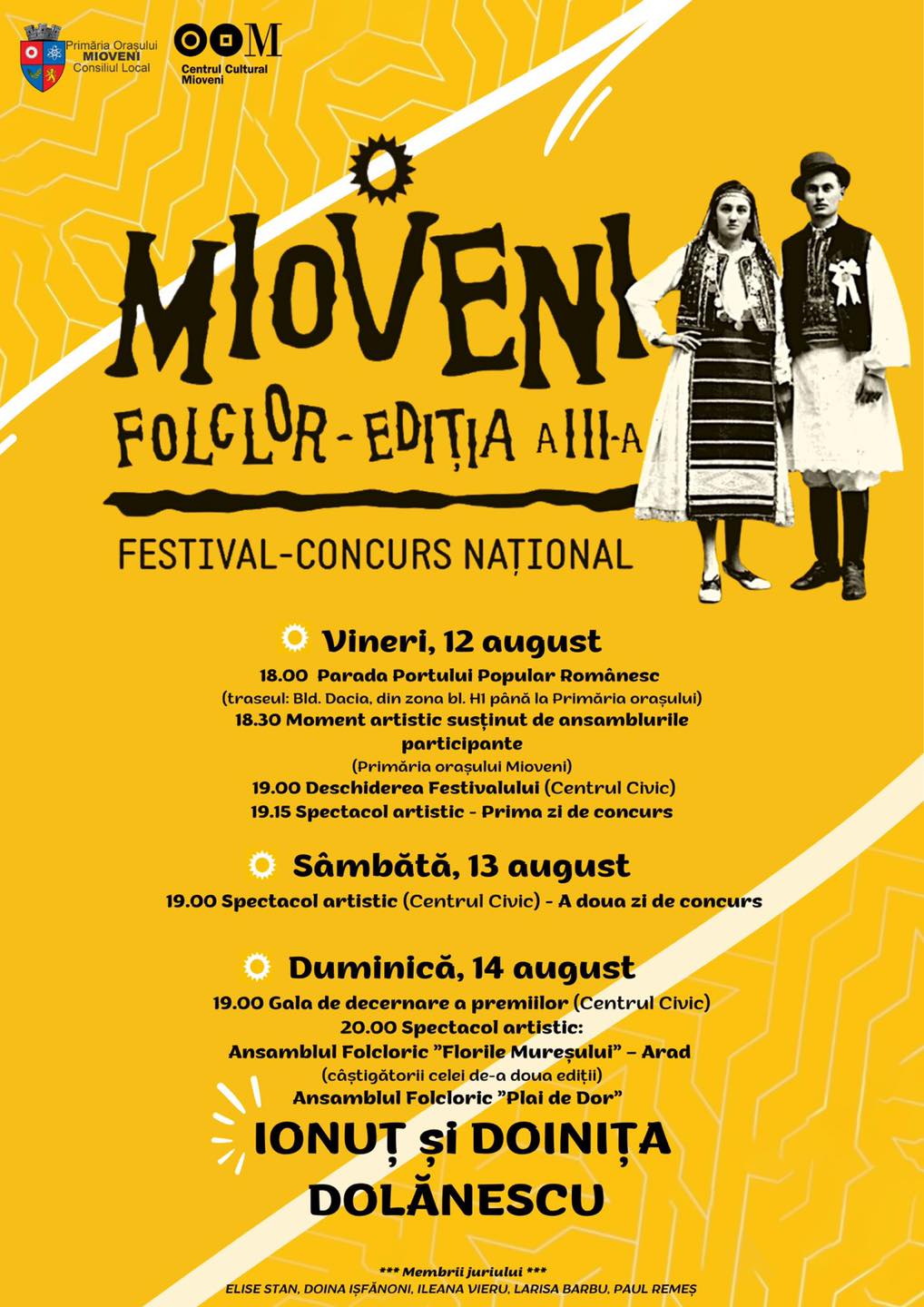 O NOUĂ EDIȚIE A FESTIVALULUI-CONCURS NAȚIONAL DE FOLCLOR MIOVENI