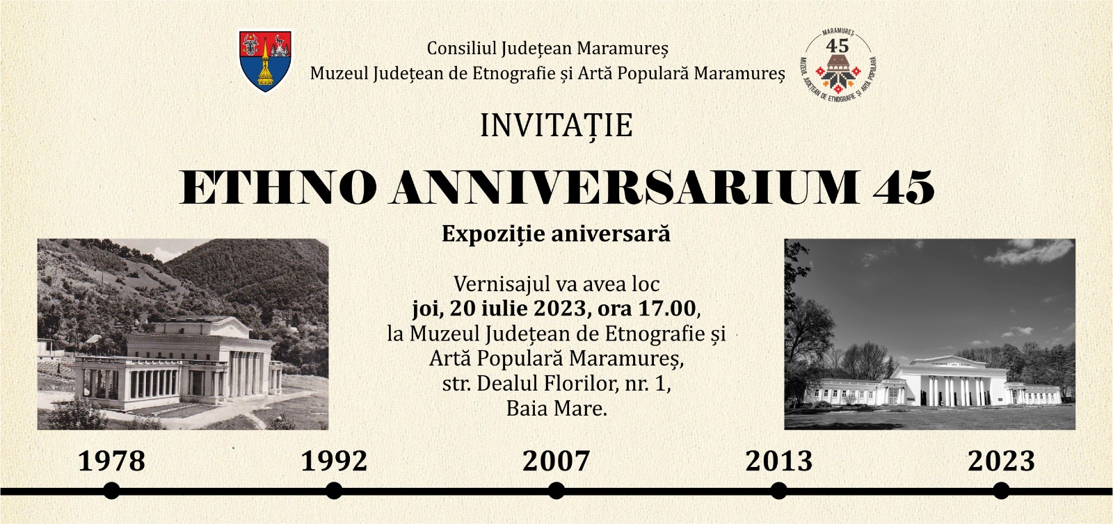 Muzeul Județean de Etnografie și Artă Populară Maramureș marchează  45 de ani de la inaugurarea primei expoziții
