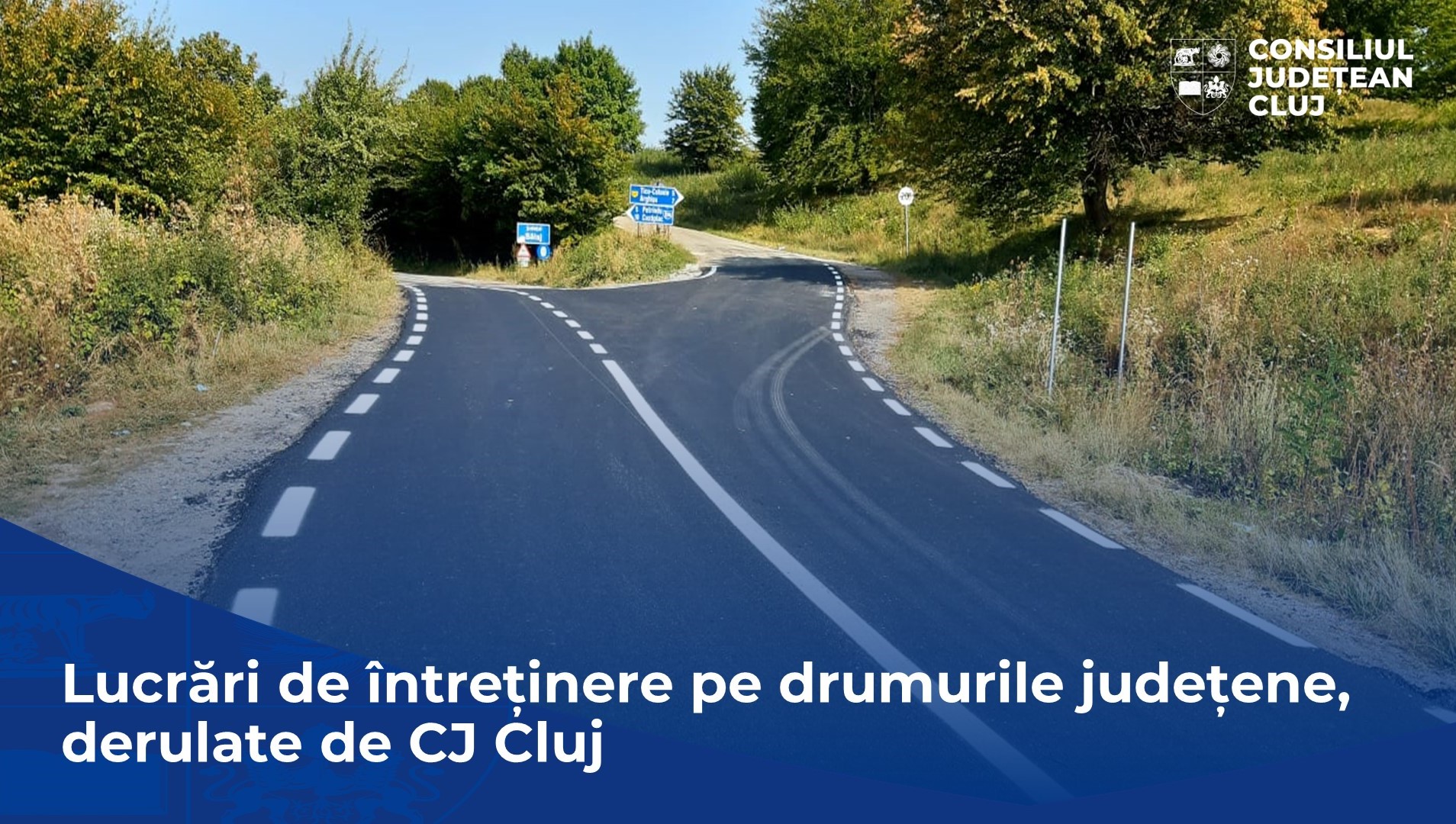 Lucrări de întreținere pe drumurile județene, derulate de Consiliul Județean Cluj