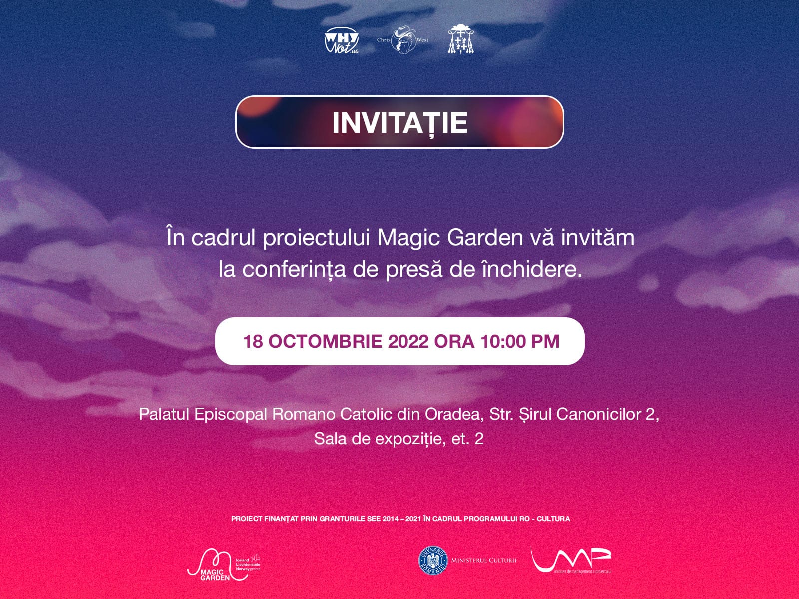 Invitație în cadrul proiectului Magic Garden