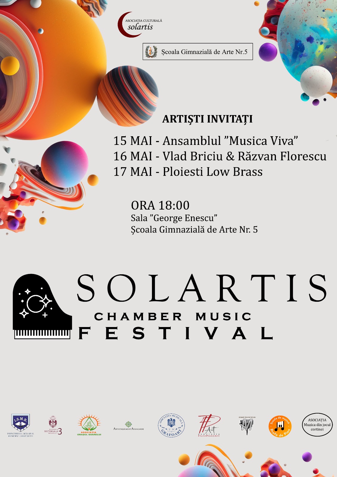 Festivalul de Muzică de Cameră Solartis,  la Școala Gimnazială de Arte nr. 5