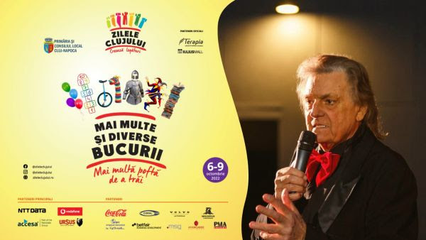Întâlnire cu Florin Piersic la Zilele Clujului: joi, 6 octombrie, ora 19:00, în inima orașului - Piața Unirii - la evenimentul Teatrul, dragostea mea
