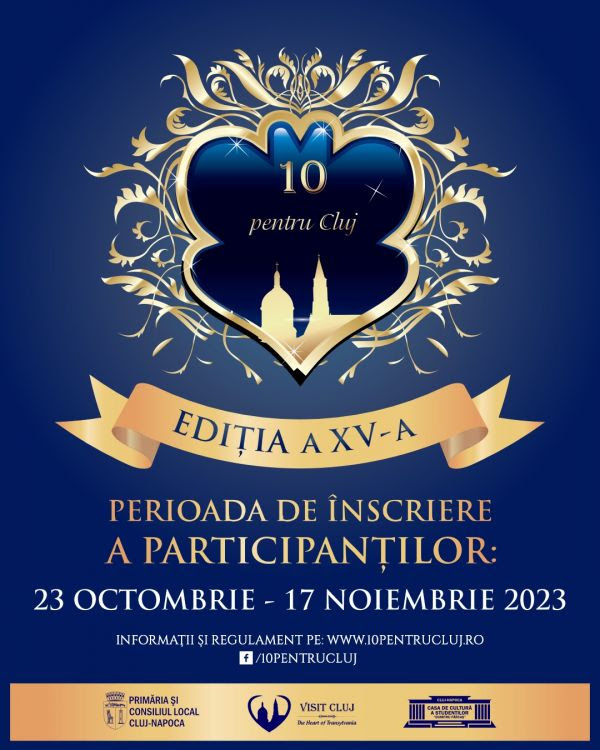 Încep înscrierile pentru Gala de Excelenţă „10 pentru Cluj”