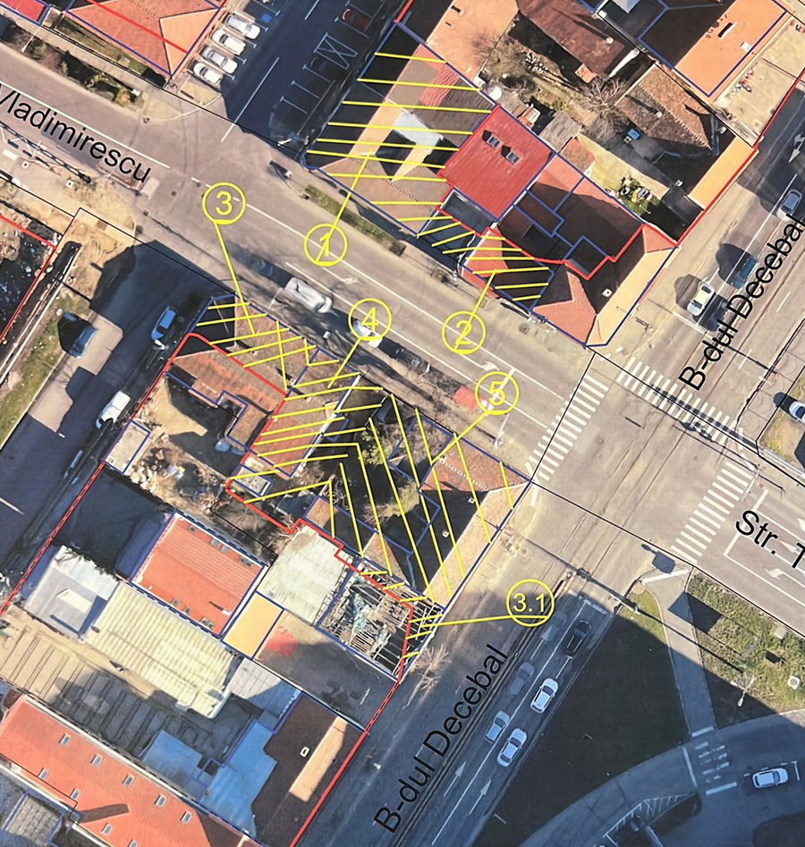 Consiliul Local a aprobat achiziția a cinci imobile din zona pasajului care va fi construit pe sub B-dul Decebal