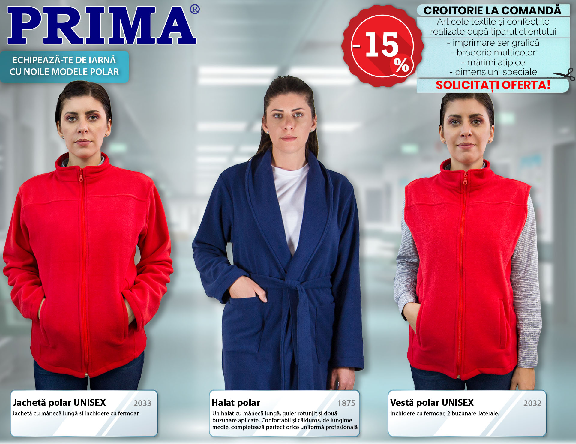 Echipeaza-te de iarna cu noile modele polar - Croitorie la Comanda!