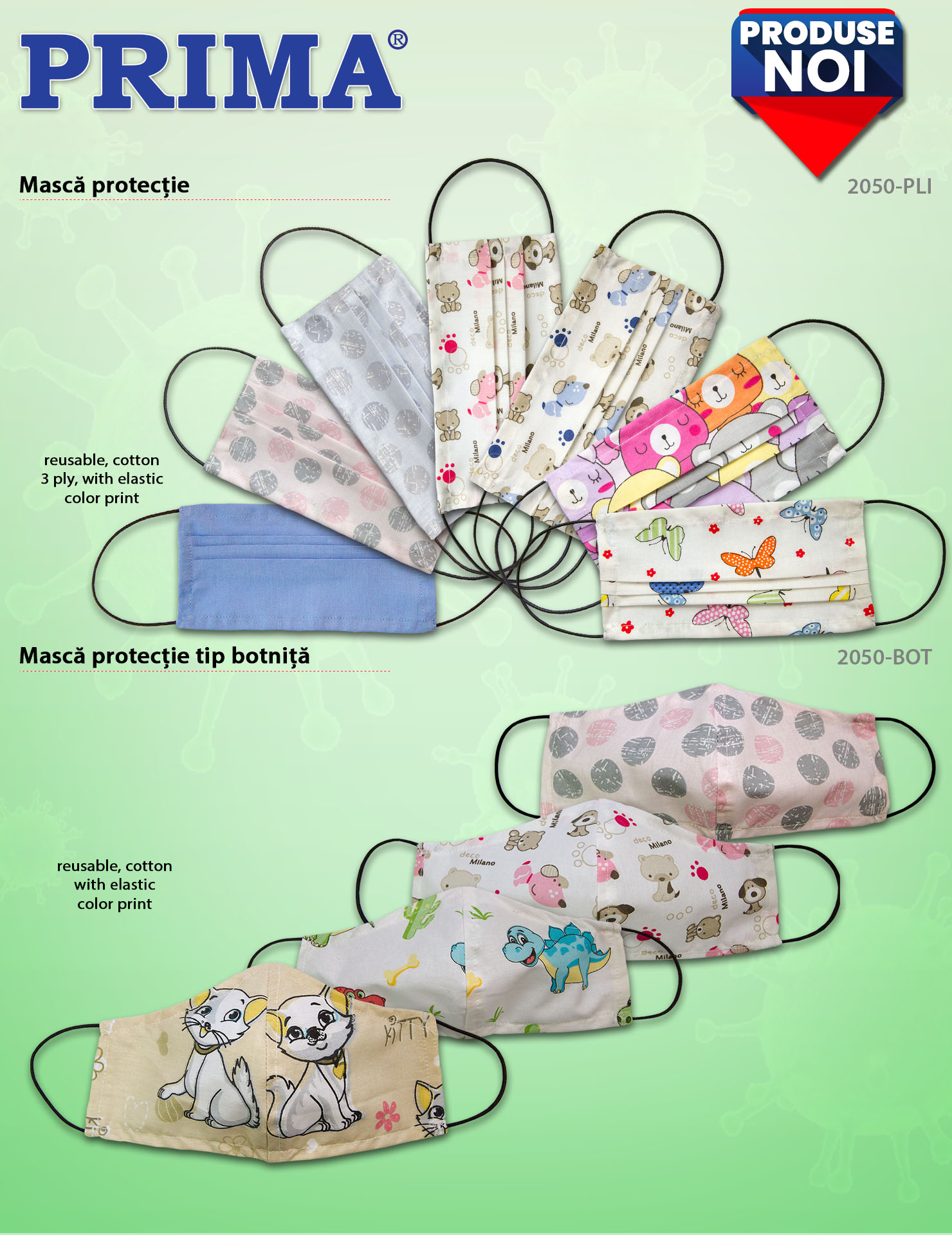 Va protejam cu Mastile din Bumbac PRIMA - Nou in stoc!