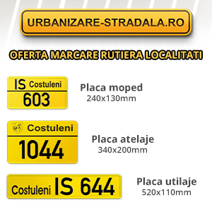 PLACI INREGISTRARE ATELAJE, TRACTOARE, TALOANE SI PLACI CU DENUMIREA STRAZII