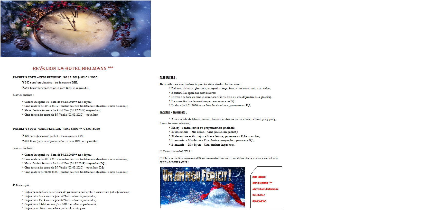 Oferta Revelion 2019-2020