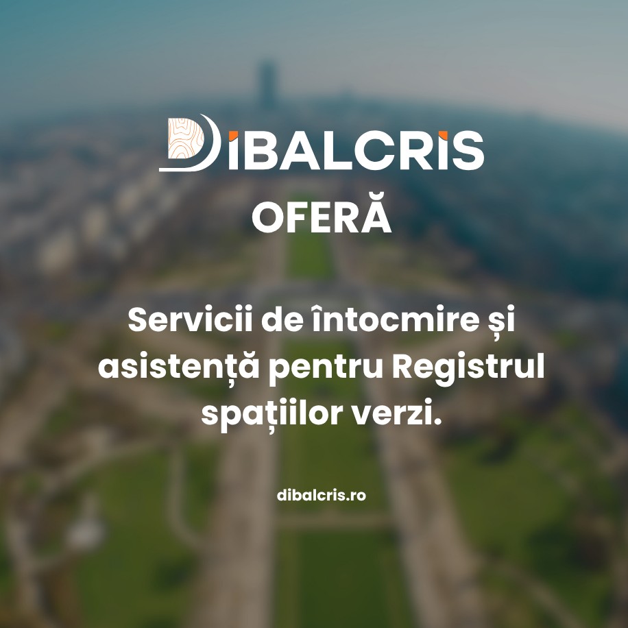 Servicii de întocmire și asistență pentru Registrul spațiilor verzi.