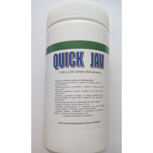 TABLETE EFERVESCENTE CLORIGENE  - “QUICK JAV” (flacon 300 tb.)