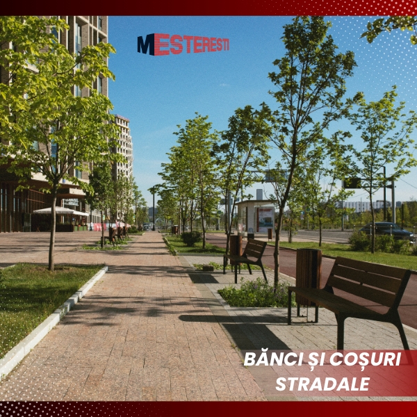 Ofertă 18 + 1 Cadou la Bănci și Coșuri gunoi stradale