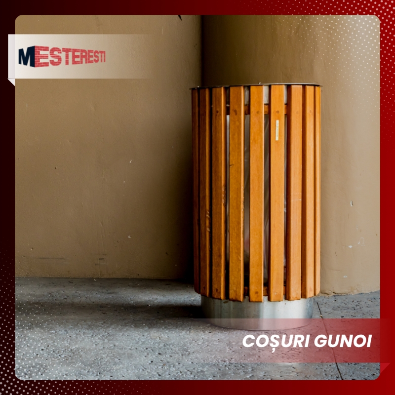 Coșuri Gunoi Stradale din Lemn
