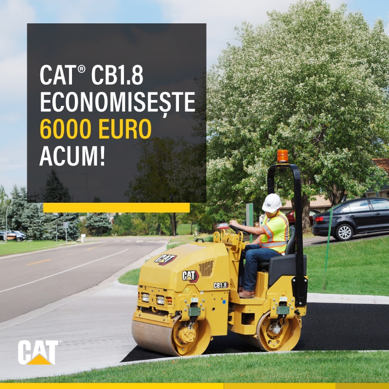 Profită de cel mai bun preț pentru compactorul utilitar Cat® CB1.8!