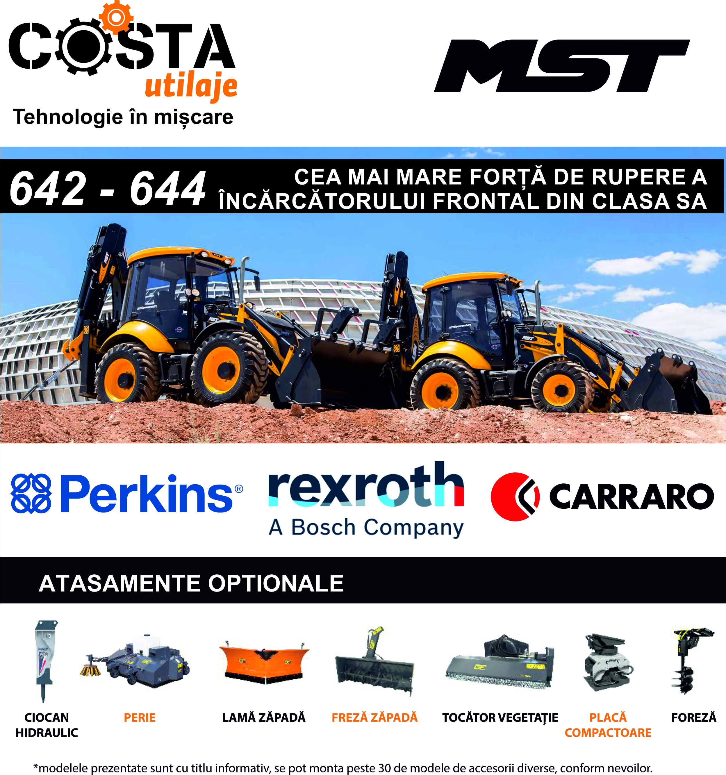 Buldoexcavatoare MST 642 - 644 Stage V