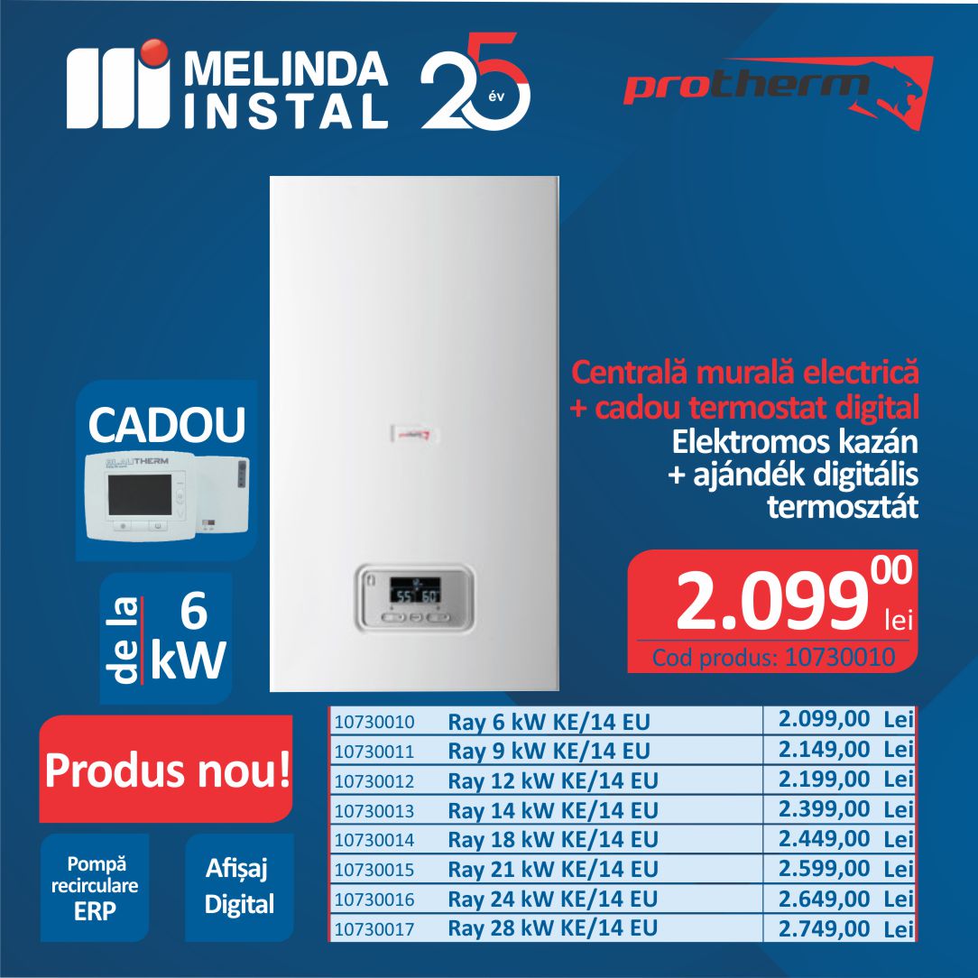 CENTRALA TERMICA ELECTRICA RAY 6KW KE/14 EU PROTHERM