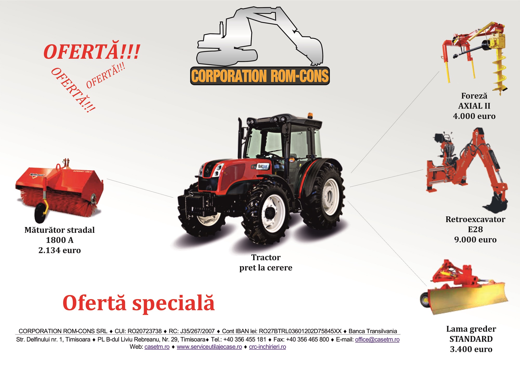 Oferta atasamente tractor