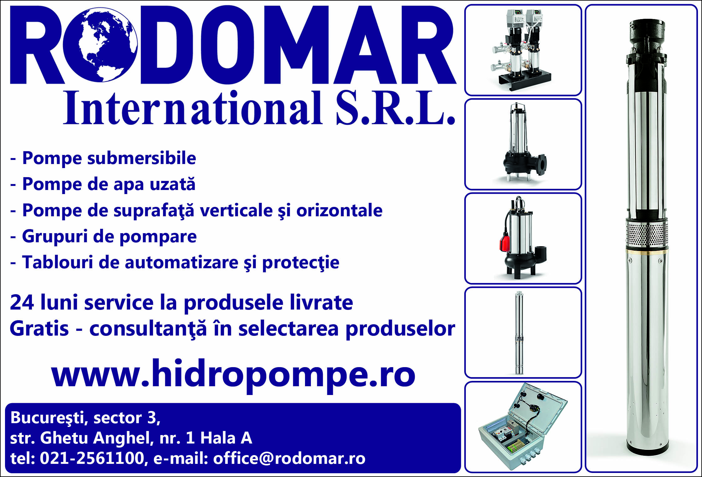 Pompe submersibile apa curata, pompe apa uzata si grupuri de pompare