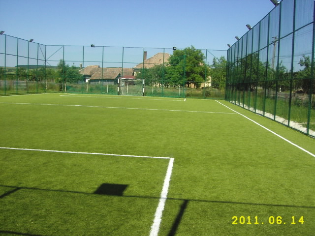 Intretinere teren sport cu gazon artificial si contract service cu garantie inclusa.