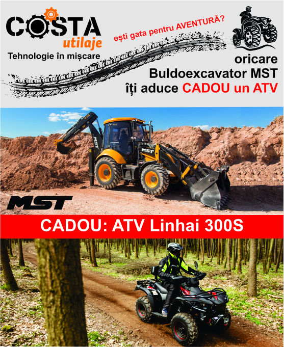 Buldoexcavatoarele MST îți aduc cadou un ATV