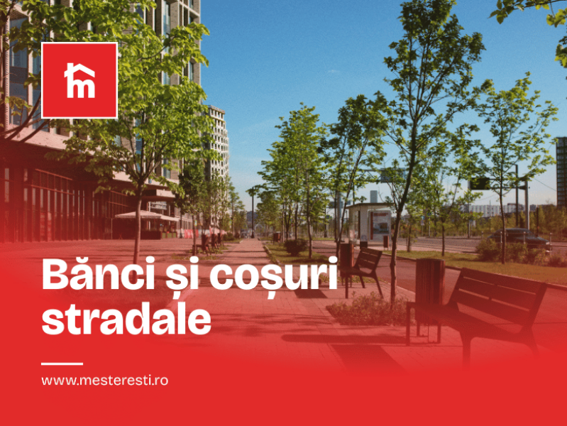 Ofertă 18 + 1 Cadou la Bănci și Coșuri gunoi stradale