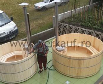 Ciubărul din lemn pentru baie K2