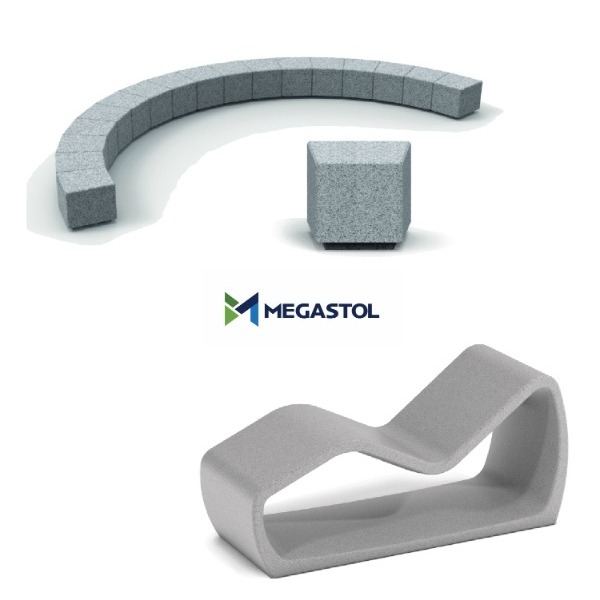 Mobilier urban - Bănci rezistente din beton