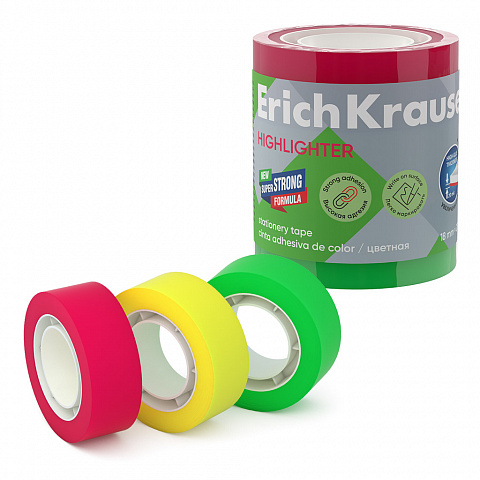 Banda adeziva ErichKrause Highlighter transparent 18mmx20m