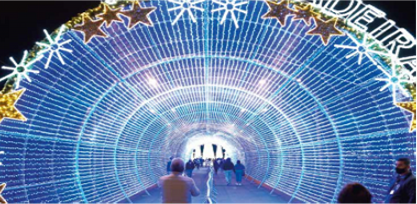 TUNEL luminos 3d pentru iluminat festiv sezon 2022-2023