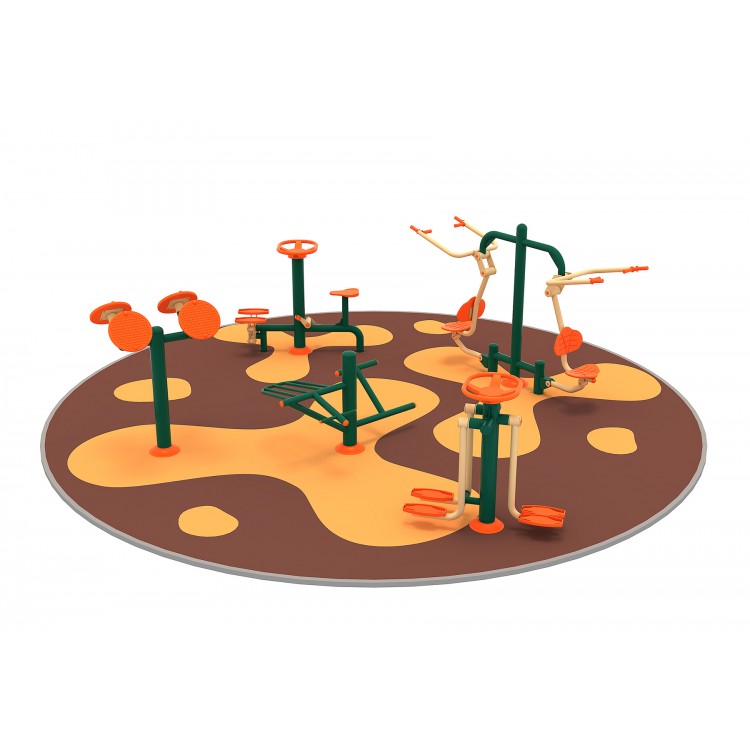 13FT Set de fitness pentru exterior individuale cu 5 Aparate