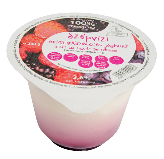 IAURT CU FRUCTE DE PĂDURE / ERDEI GYÜMÖLCSÖS JOGHURT
