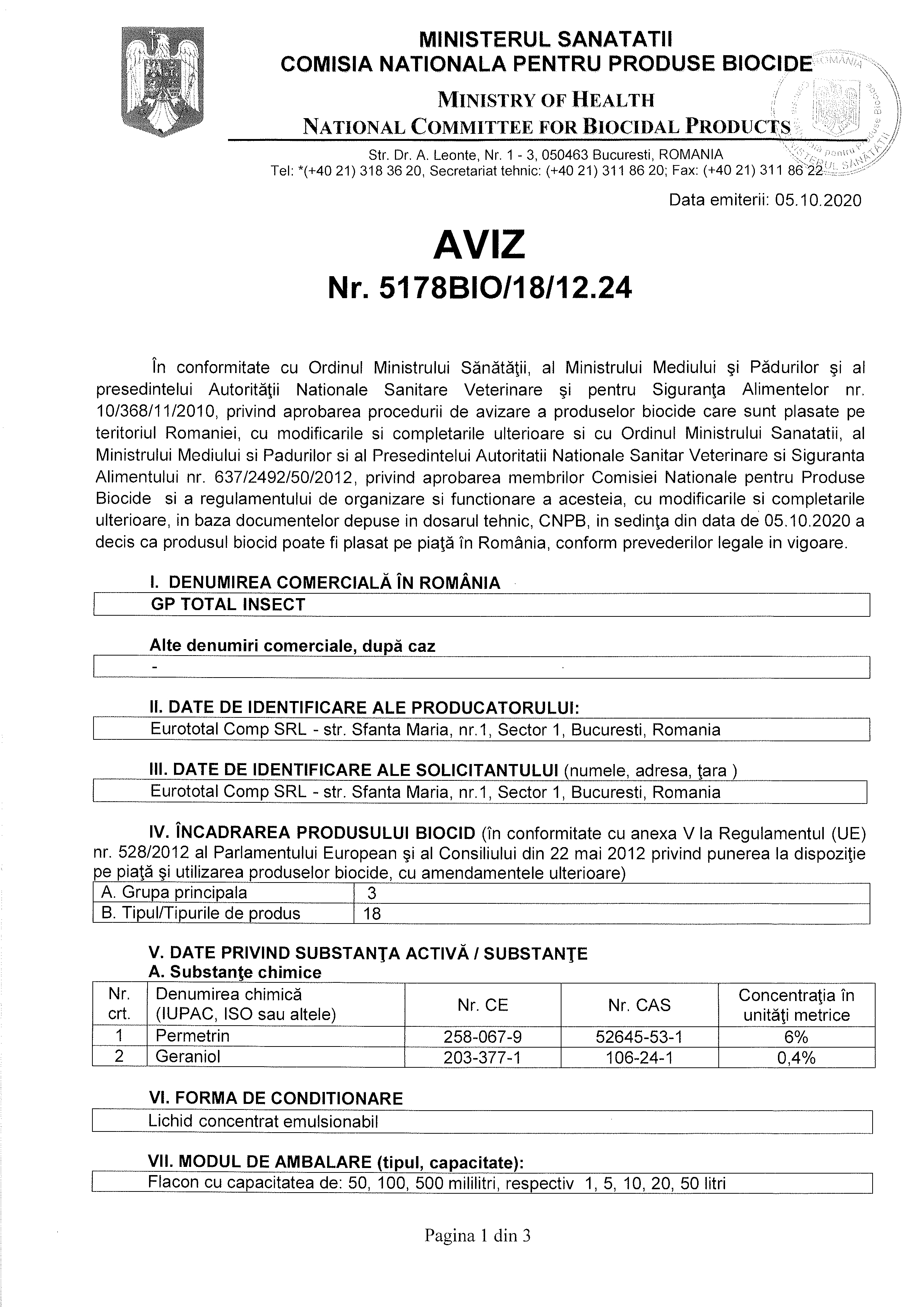 AVIZ GP TOTAL INSECT