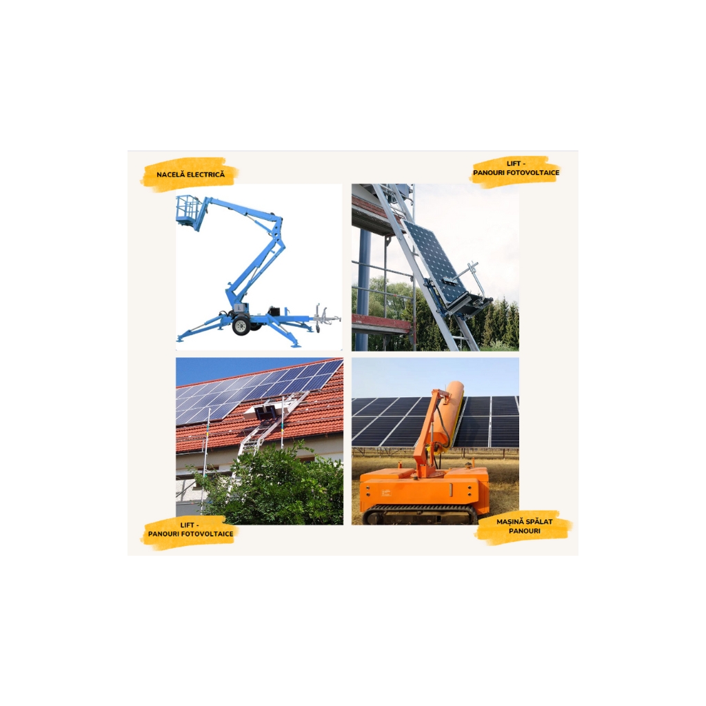 Utilaje execuție și întreținere Parcuri Fotovoltaice