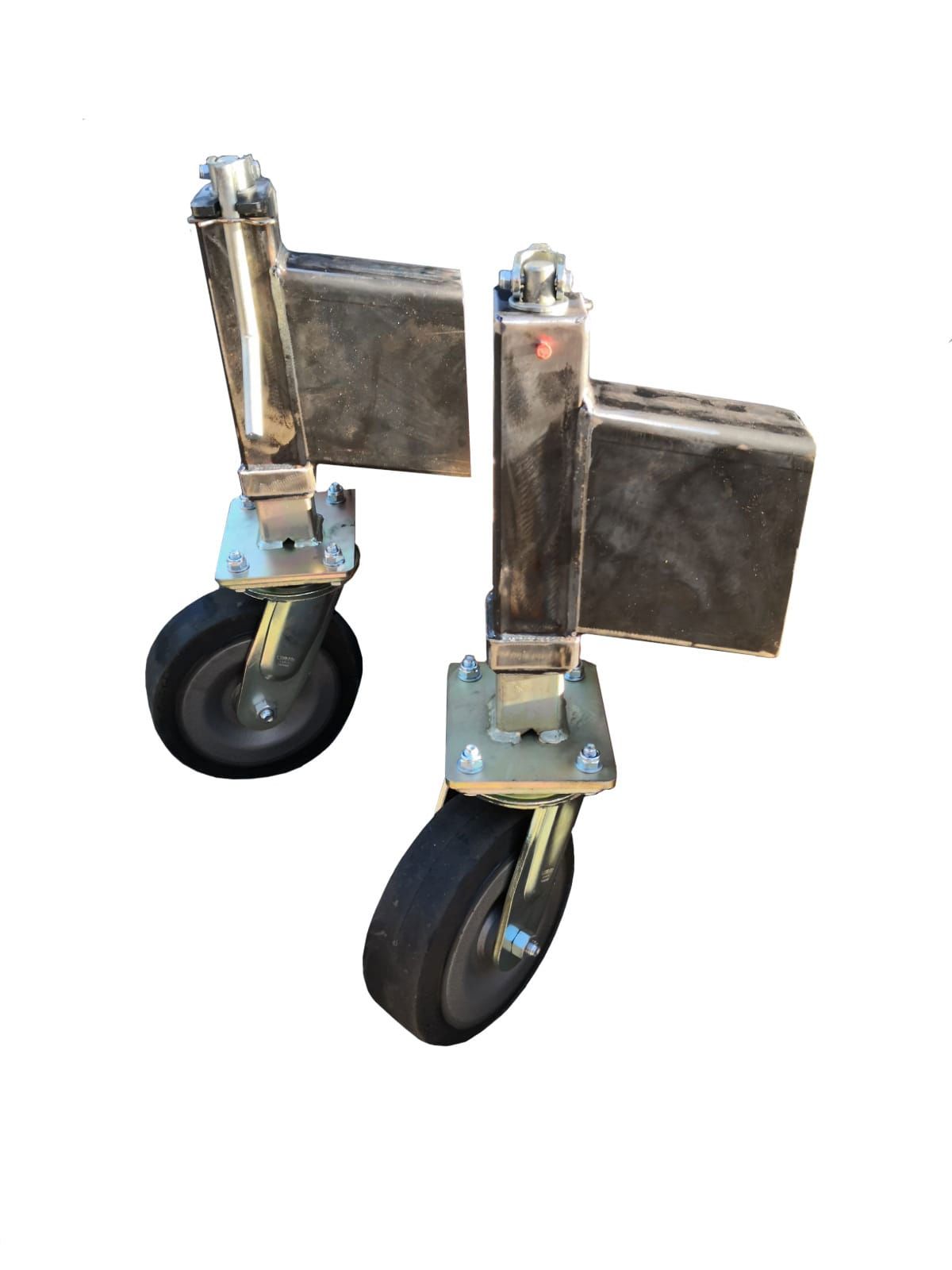 SISTEM REGLARE INALTIME, FARA TREPTE CU ROTI INDUSTRIALE DE SUSTINERE 250x80