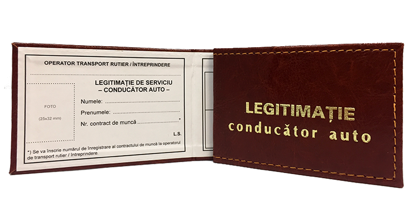 Legitimatie de serviciu conducator auto PREMIUM