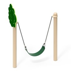 Leagan otel cu stalpi verticali, scaun plat sau cosulet PZG-SSE-022