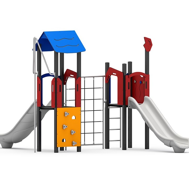 Structura modulara - Turnuri cu tobogane, cataratori si bara de pompieri PZG-W-A006P