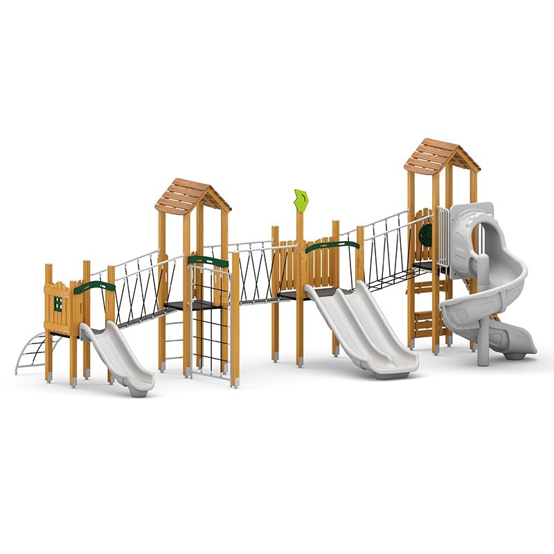 Structura modulara - Turnuri cu 3 tobogane, punti si cataratori PZG-W-B015