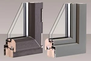 Tâmplărie lemn placată cu Aluminiu