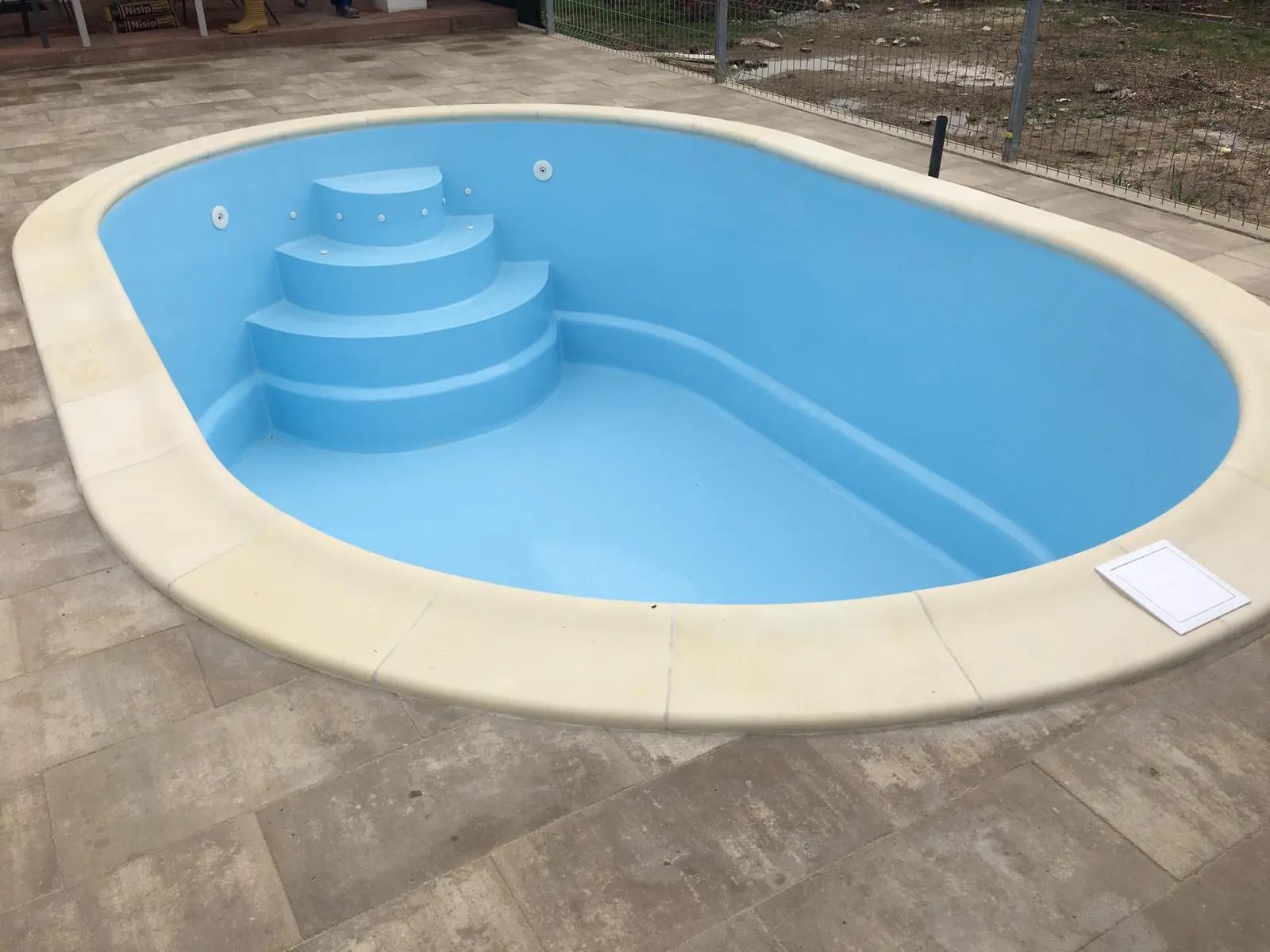 Piscină ovală, fibră de sticlă (L x l x h) 5000x3000x1500 mm