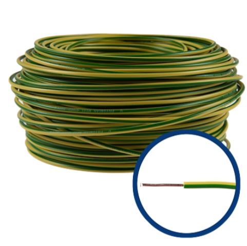 Cablu electric FY (H07V-U) 2.5 mmp, izolatie PVC, galben-verde