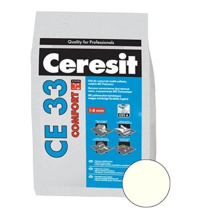 Chit de rosturi gresie si faianta Ceresit CE 33, alb, interior, 5 kg
