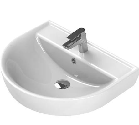 Lavoar semirotund CeraStyle Bella, ceramica, alb, 55 x 45 x 13 cm