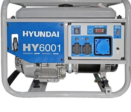Generator curent electric monofazic Hyundai HY6001, 6 kW, 32 A , capacitate rezervor 25 l