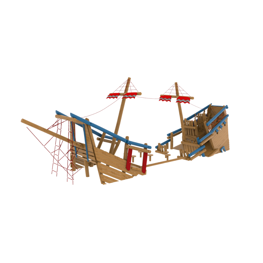 Loc de joaca de exterior din lemn Naturel 4